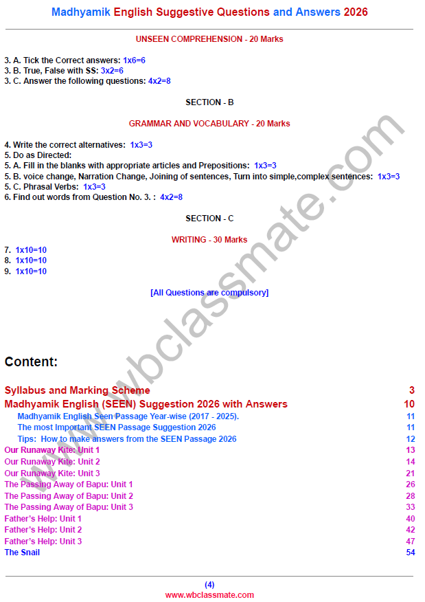 Madhyamik English Suggestive Questions Answers 2026 | Complete Guide for Class 10 Students - Image 7